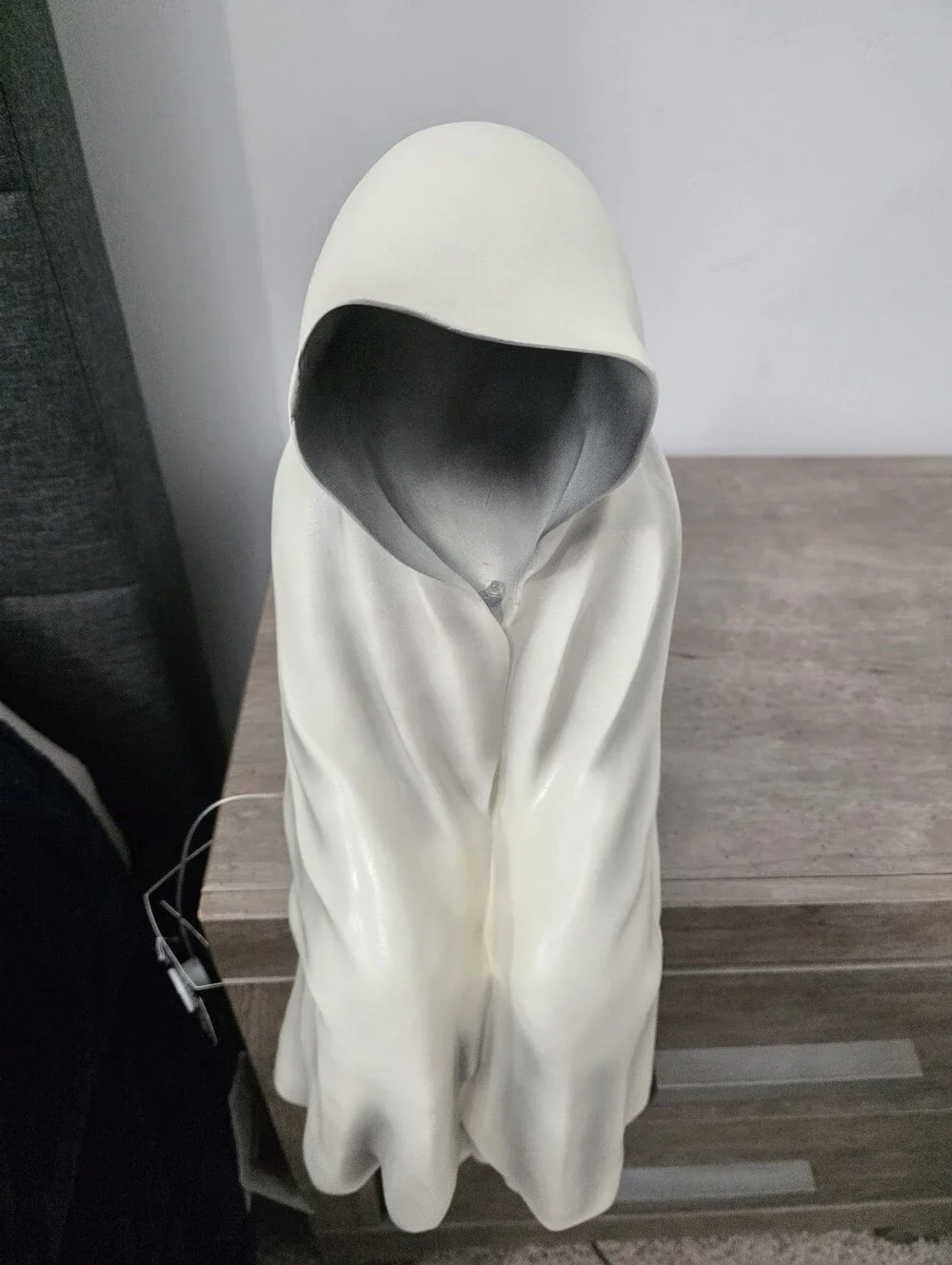 Hallows Eve White Grim Reaper Ghost Sitting Halloween Decor Light Up Viral New